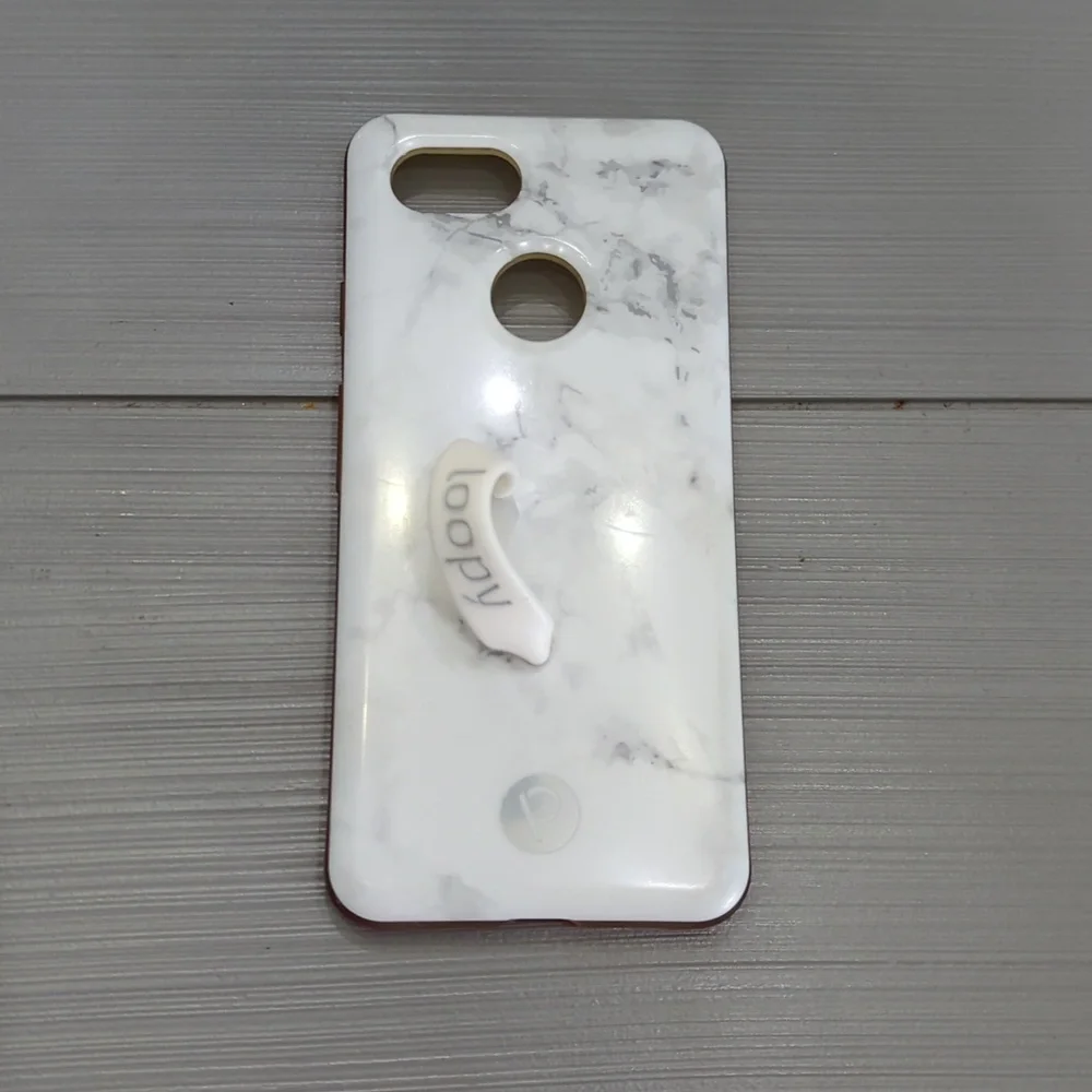 Loopy Google Pixel 3 White/Grey Marble Print Case